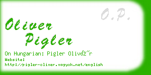 oliver pigler business card